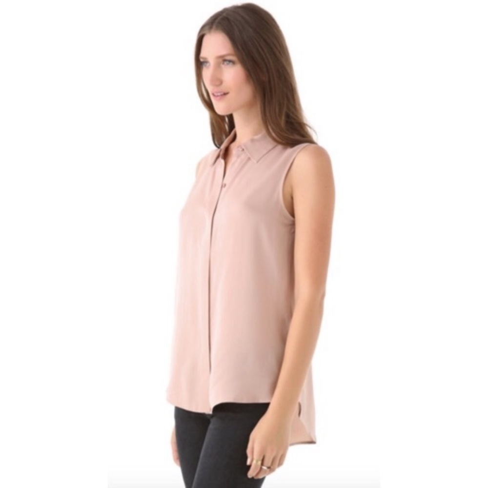 Theory 100% Silk Earhart Cicero Sleeveless Blouse
